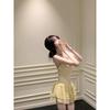 2025 Women's Pure Desire Lace Trim Two-Piece Skirt and Top Set for Spring/Autumn