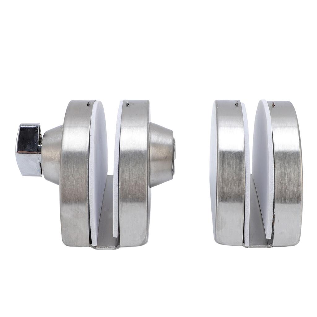Serratura per Porta in Vetro Adatta per Vetro da 10 mm 12 mm Acciaio Inossidabile Doppi Catini Battente Spinta Scorrimento Controllo Accessi Ufficio Vetro