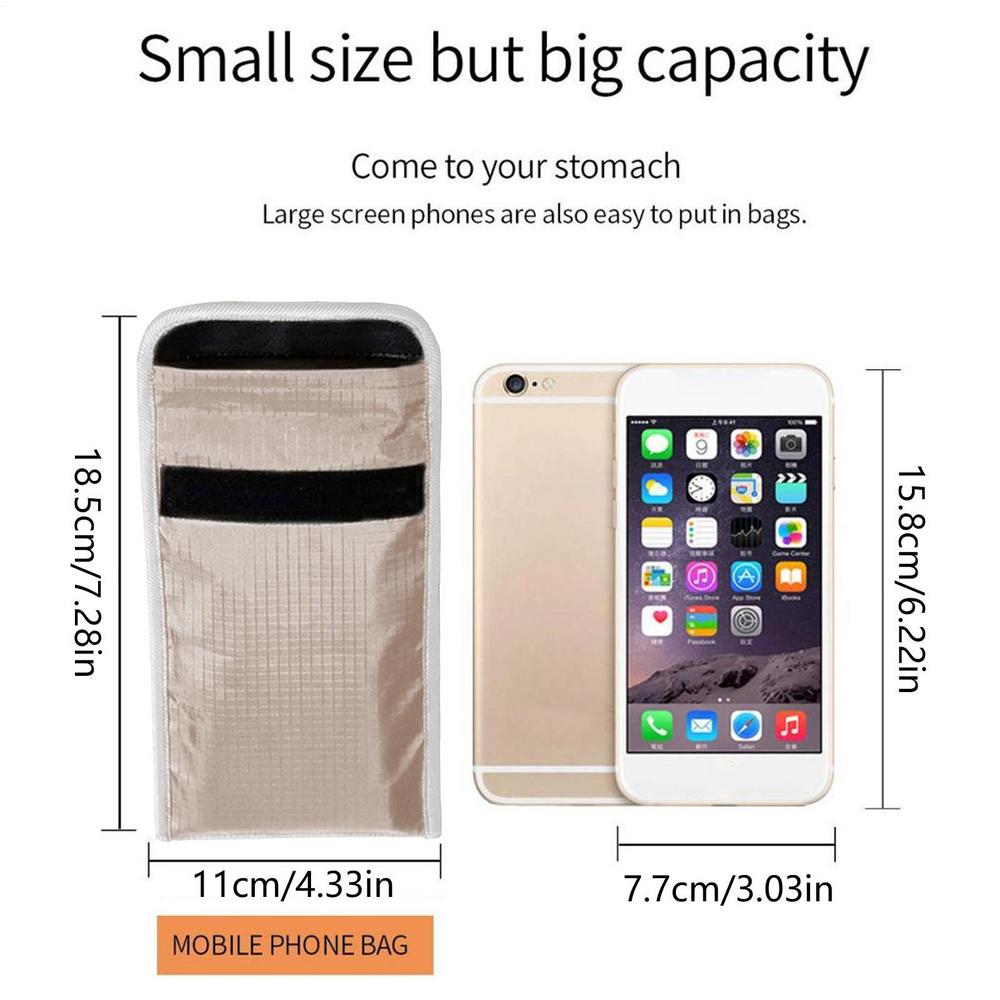 RFID Faraday Bags Cell Phone Signal Blocking Bag Privacy Protection Signal Shielding Pouch Car Key/WiFi/RFID/GPS Signal Blocker