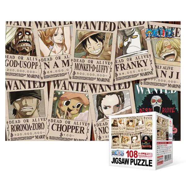 

One Piece - New Wanted Collection [Mini] - 108 Piece Jigsaw Puzzle, popular Korean puzzle