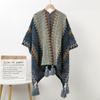 Neck Wrap Tassel Scarves Warm Knitted Cape Simple Imitation Cashmere Scarf  Travel Vacation