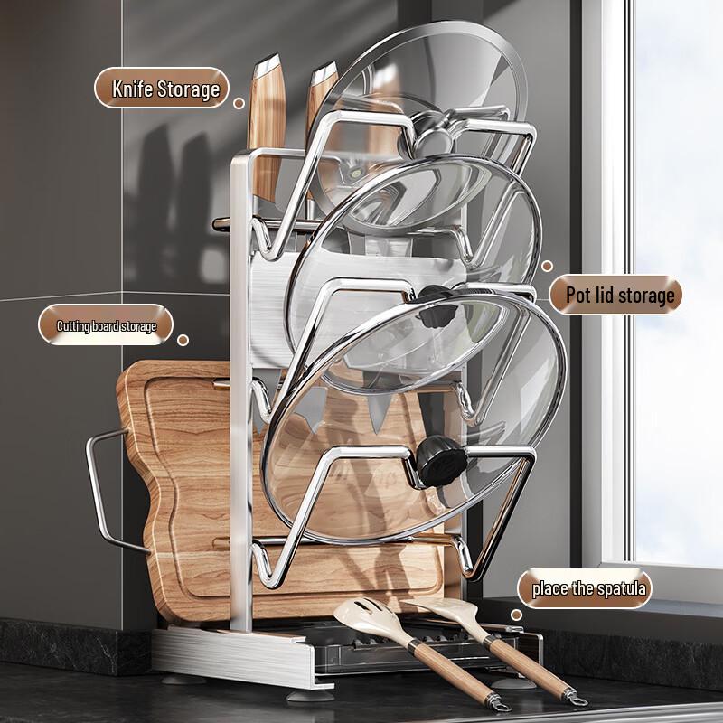 2-Tier 316 Stainless Steel Pot Lid Rack