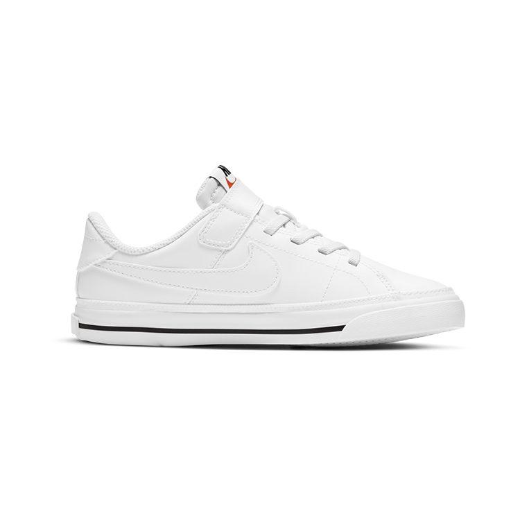 Nike Court Legacy Slip Resistant Cushioning Balance Low Top Skateboard Shoes White Children Aged 3 7 Years Old DA5381-100