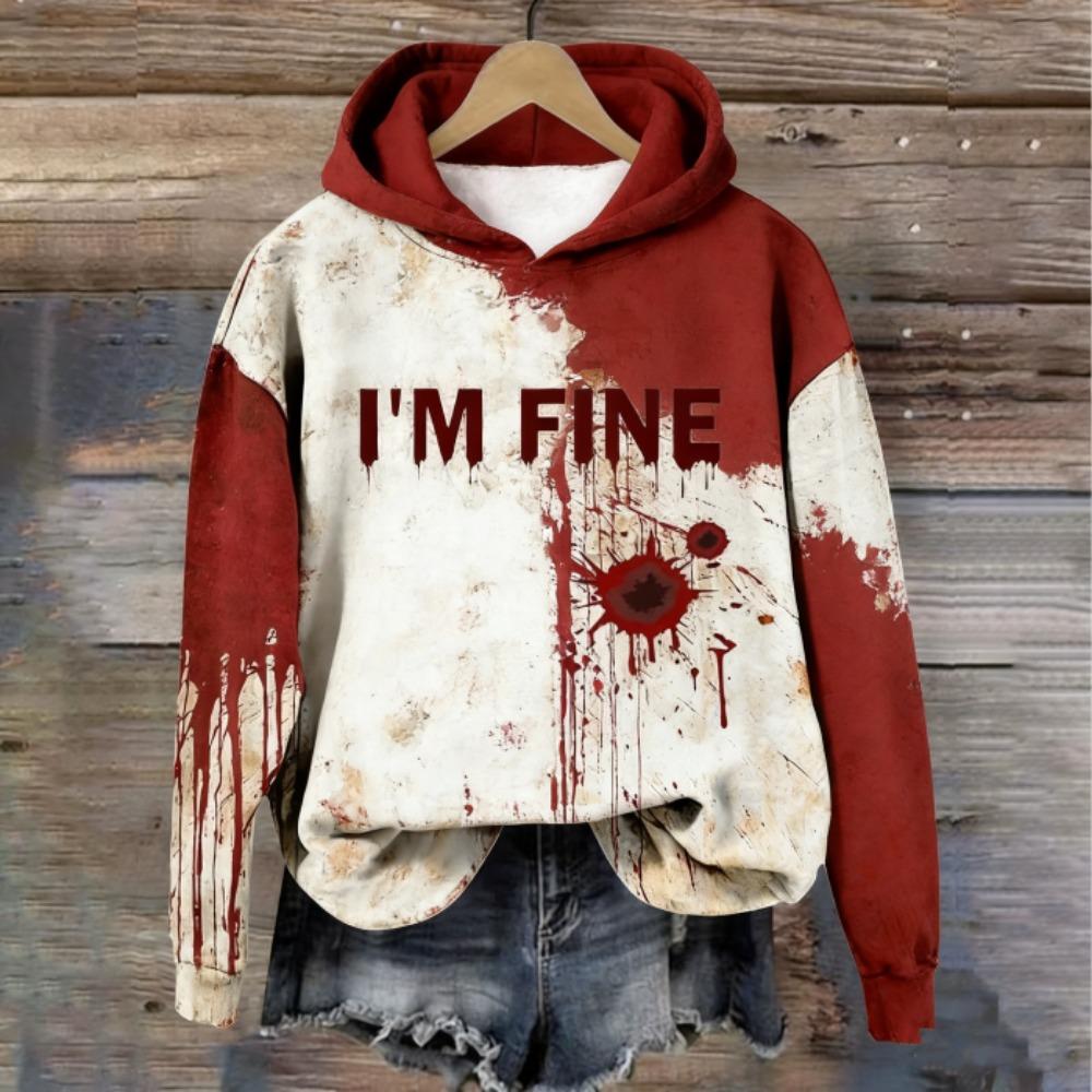Europe and America Fashion Men's Hoodie Bloody Graphic 3D Print Hoodies Casual Sweatshirt Women's Oversized Top Clothing
