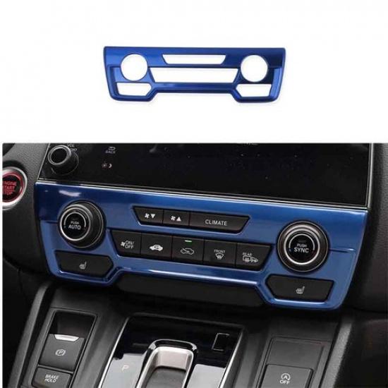 EX Blue Titaniu Center Console AC Switch Panel For Honda CRV CR-V 2017- Trim