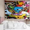 Tokidoki Print Tapestry, Backdrop, Easy Setup, Ideal for Bedroom, Office & Living Room, with Aesthetic Wall Hanging Decor.