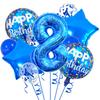 13pcs Blue Birthday Balloon with "Happy Birthday" Text - Perfect for Party Decorations, Anniversaries, and Festive Celebrations