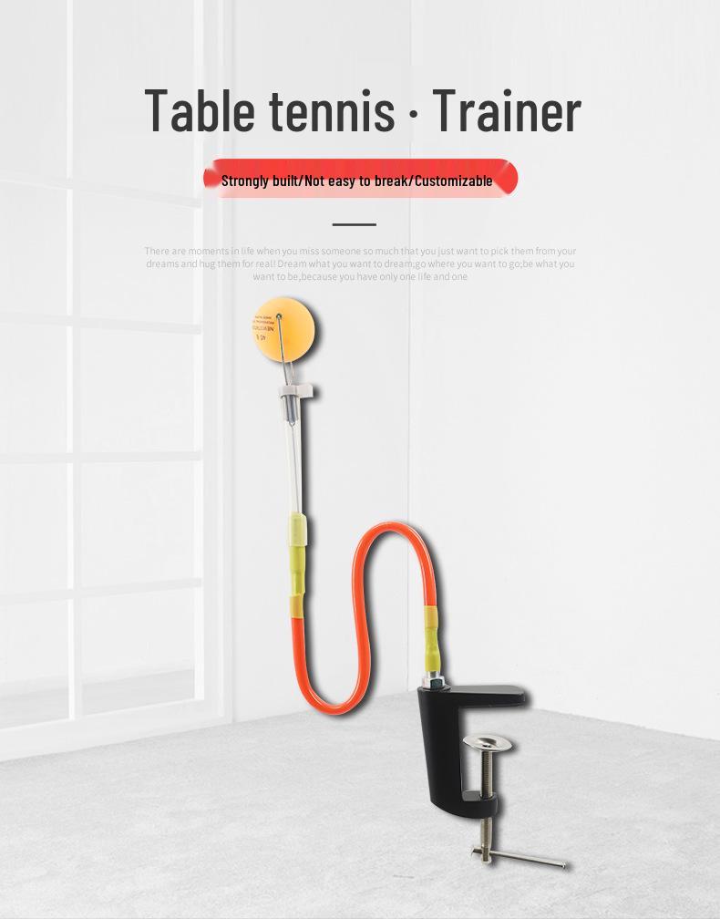 Adjustable Height Table Tennis Trainer with 5.5 Cm Table Clamp