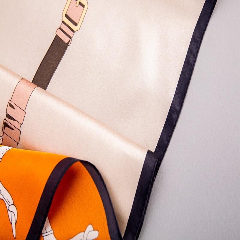 Hengyuanxiang Equestrian Leather Buckle Long Scarf