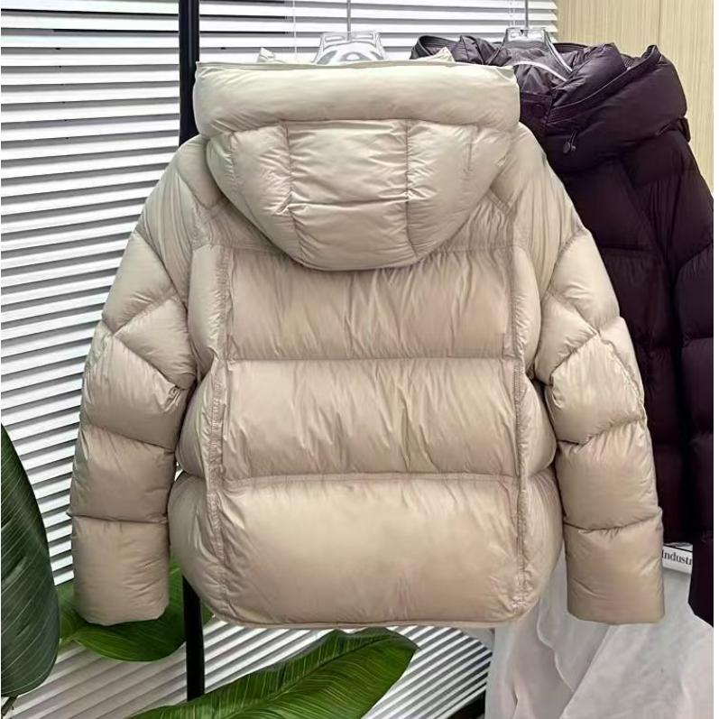 Autumn and Winter Solid Color Puff Short Hooded Loose Bread Jacket Thickened Warm Down Cotton Jacket
