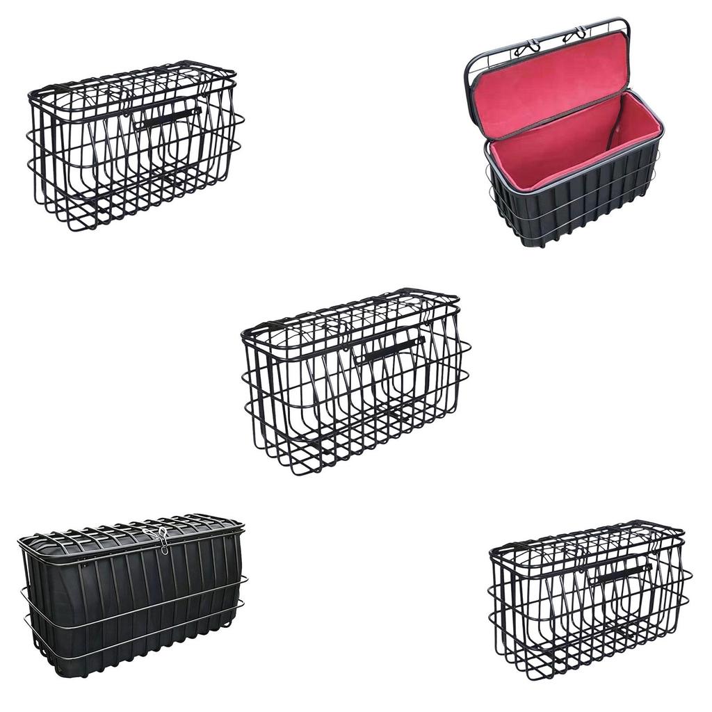 Electric Scooters Rear Basket ,Rear Cargo Rack, Wire , Storage Basket, with Cover for Shopping