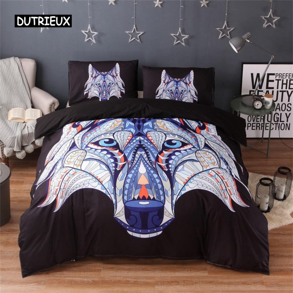 Bohemian Elephant Bedding Set Microfiber Exotic Ethnic Style Wildlife Animals Duvet Cover for Bedroom Decoration Women Men Kids