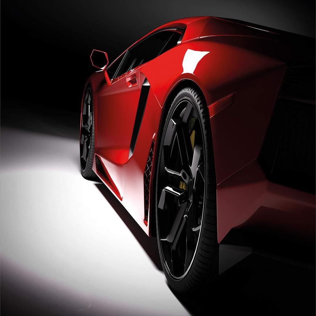 Red Cool Car Steering Wheel Three-piece Digital Printing Bedding Set Bed Cover