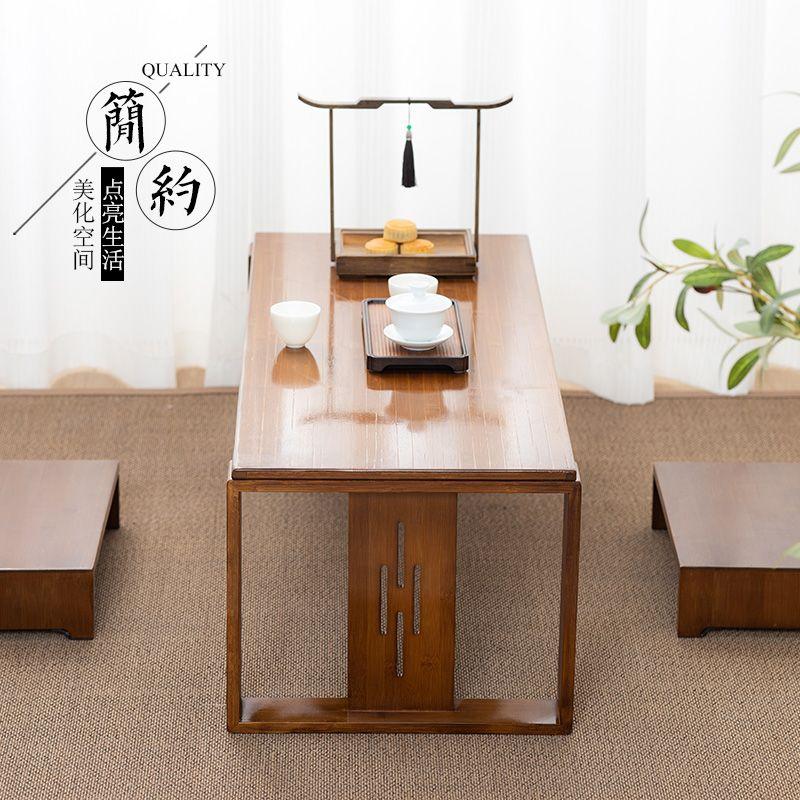 New Chinese-style tea table, simple kang table, solid wood tatami, floor-standing tea table, small tea table