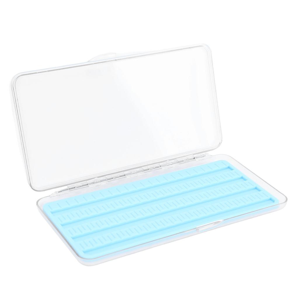 Fliegenfischerbox Magnetverschluss Easy Grip Klarsichtdeckel Einschichtige Fliegenbox mit Silikonpad L