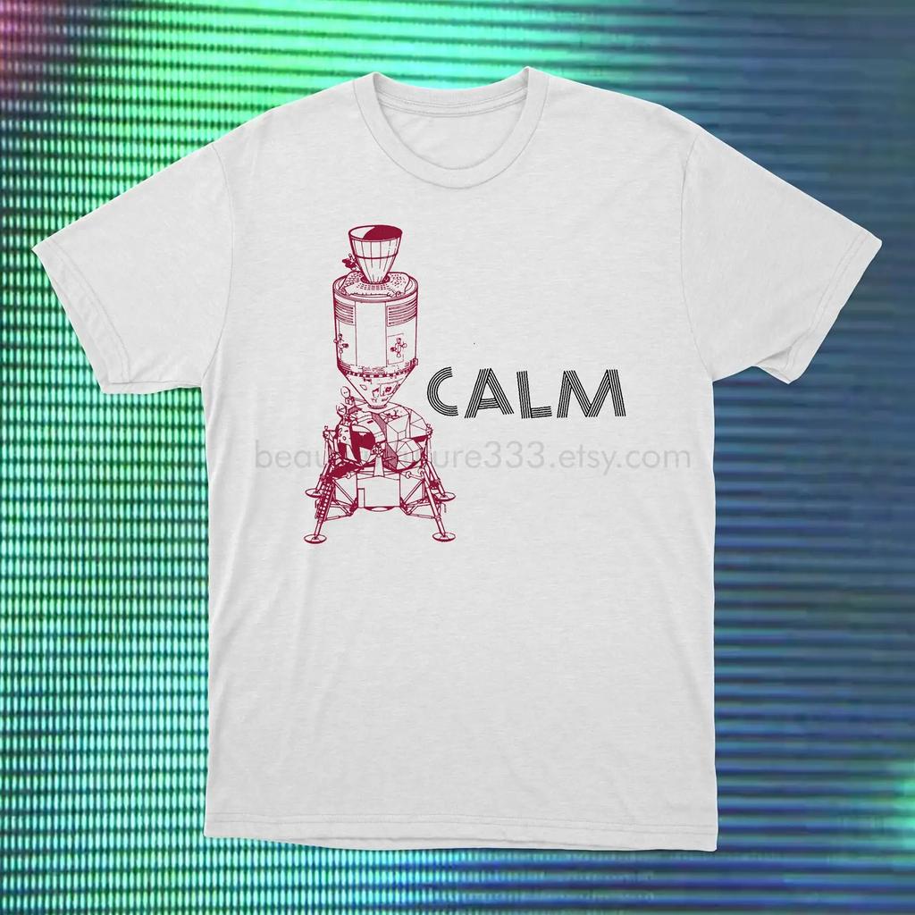 Calm T Shirt Mid90s Post Hardcore Duster Vintage Versatile Breathable Top For Everyday Wear Streetwear Homme Stylish