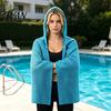 Cooling Fabric Cloak Towel Cloak, Hooded Cool Cape, Beach Cape Instant for Men Women Summer Yoga Camping