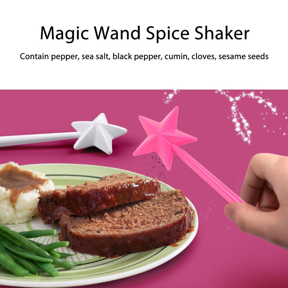 2PCS Pink White Color Salt Shakers ABS Seasoning Dispenser Wand  Family Gift Occasion