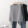 Vest Female O Neck Design Sense Knitted Tank Top for Women Korean Edition Foreign Loose and Versatile Sweater Vest Female