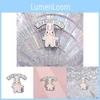 Bunny Pink Trendy And Mouse Cartoon Metal Pin Decorative Brooch Stylish Accessory For All