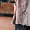Little Mud Girl Retro Patchwork Robe with Artistic Round Neck