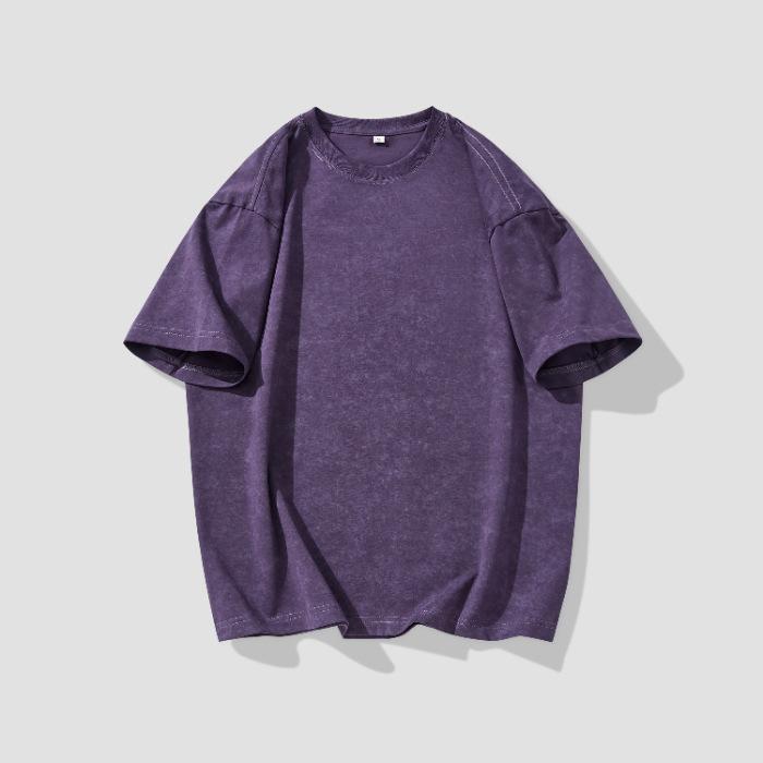 Short-sleeved T-shirt Men's Summer Dirty Top Loose Round Neck Half-sleeved Shirt