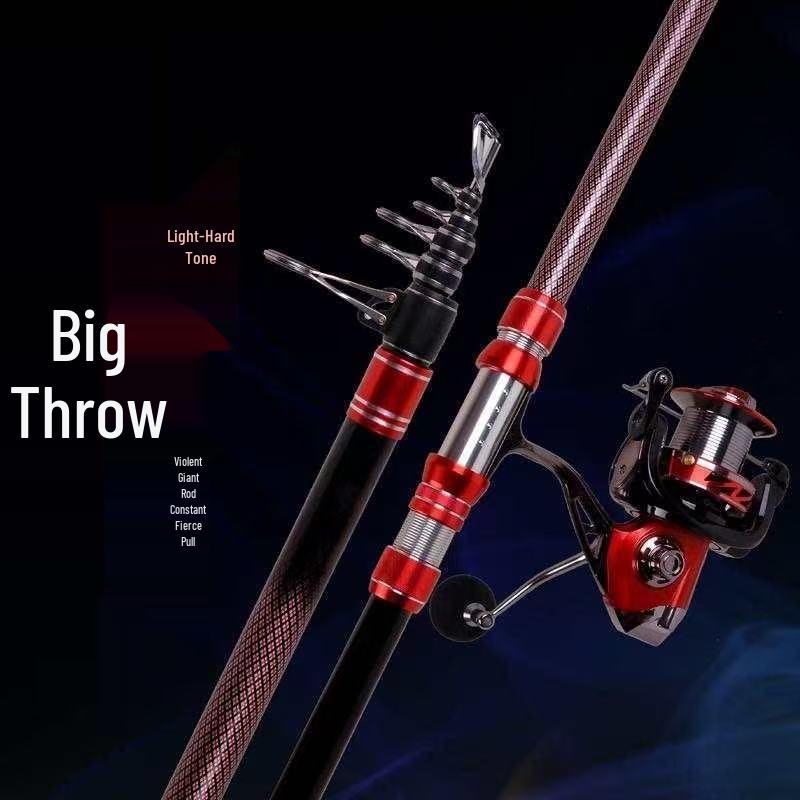 Wędzisko do wędkarstwa morskiego z włókna węglowego do dalekich rzutów - Twardy i wytrzymały sprzęt wędkarski