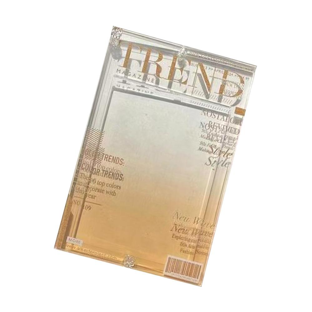 Trendy Magazine Style 3-inch Photo Frame with Bead Chain Photo Card Holder Card Display  Keychain