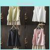 T-shirt senza maniche in cotone e lino per donna, estiva, vestibilità casual e top morbido per l'uso quotidiano
