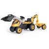 Trattore a pedali Builder Max + Rimorchio + Escavatore + Pala - Smoby - Giallo