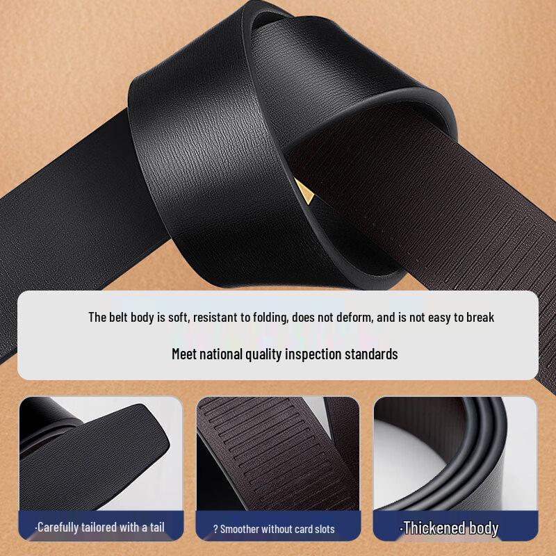 Warrior Men's Genuine Leather Automatic Buckle Belt