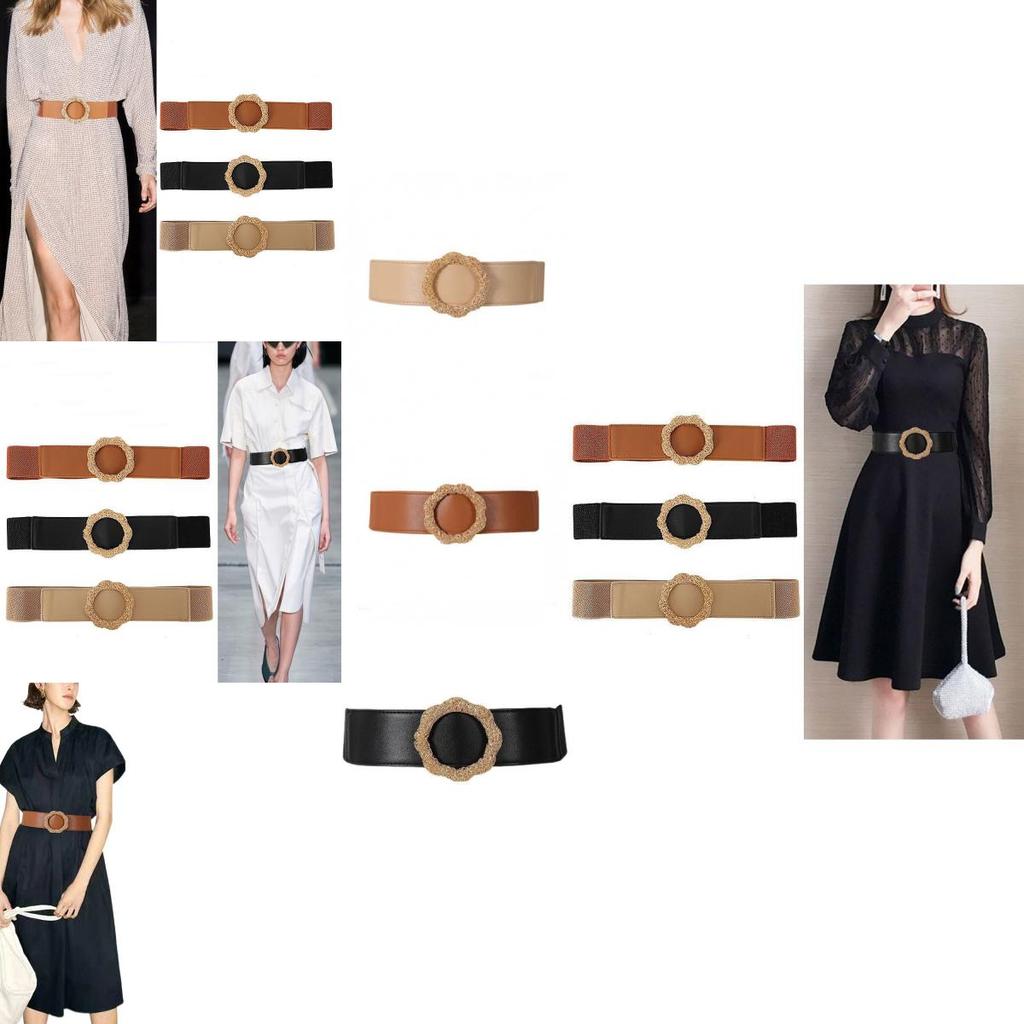 Chic Vintage Decorative Waist Belt For Dresses In Fashionable Brown Black Color Options