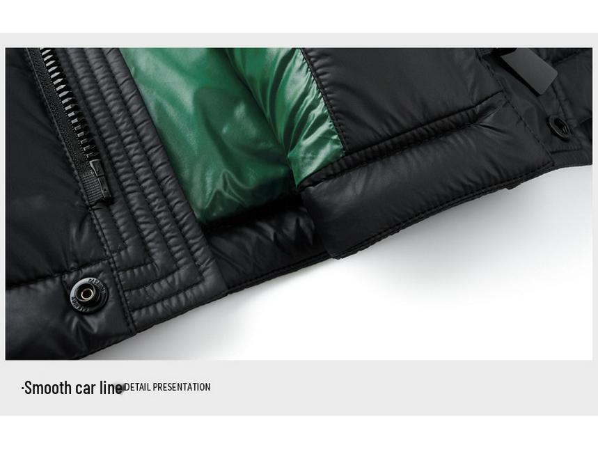 Men's Winter Fashion Hooded Down Jacket - Warm White Duck Down Coat for All Ages