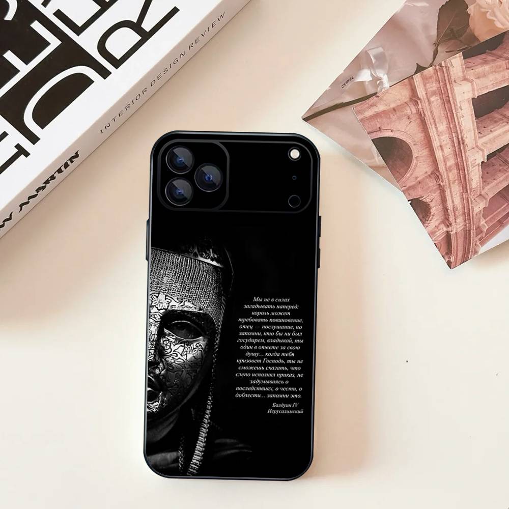 

Baldwin IV of Jerusalem Cool Phone Case For iPhone 17,16,15,14,13,12,11,Pro,Max,Plus,E,SE4,Air,Mini Black Soft Cover iPhone17Promax