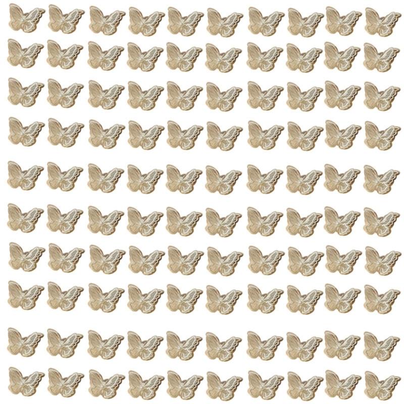 Fabric Pearls Embroidered Butterfly Sewing Accessories For Craft And Fashion