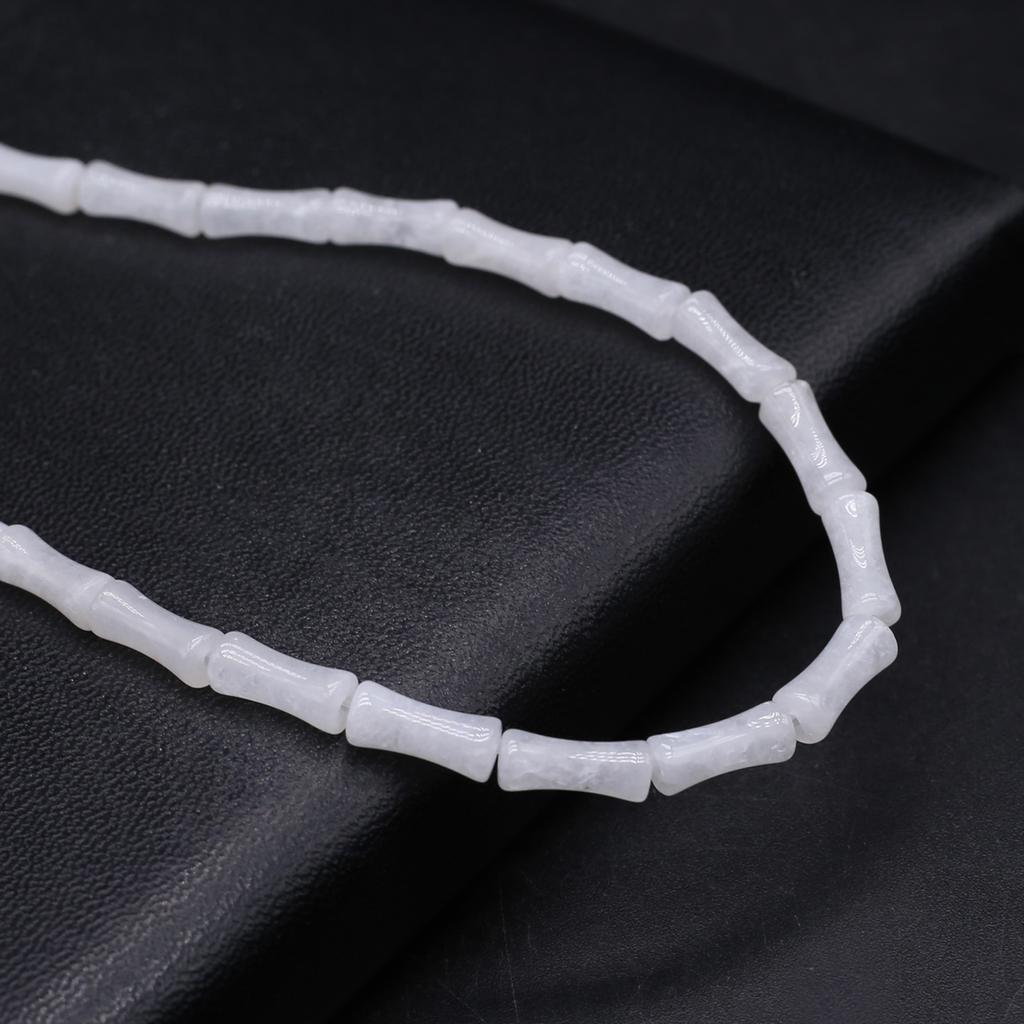 Natursteinsperler Klar kvarts Bambusformede perler 12x5 MM Charms For smykker Making DIY Halskjede Armbånd Øredobber Tilbehør