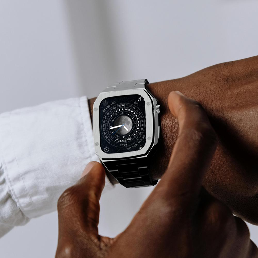 Haendihaendeu Stainless Steel Full Cover Apple Watch Case For Apple Watch Gens 4 / 5 / 6 / 7 / 8 / 9 / 10 / Se Handwatch Metal 44Mm, 45Mm, 46Mm