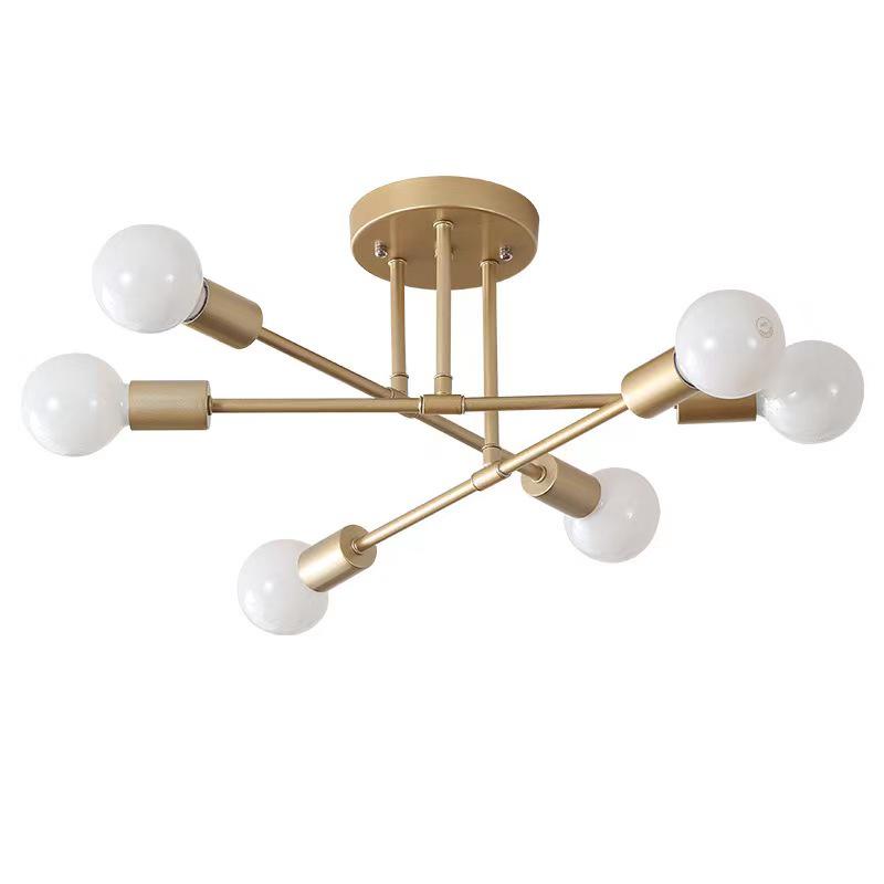 Nordic Iron Chandelier: Creative Small Ceiling Lamp for Living Room, Bedroom, or Restaurant