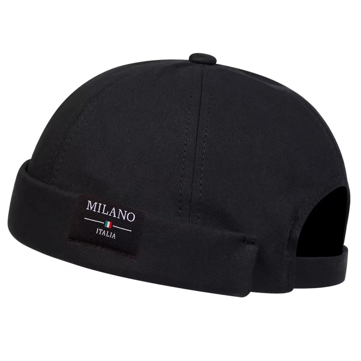 

Men Milano Italia Sewing Label Landlord Caps Spring And Autumn Adjustable Melon Skin Hats Literary Hip Hop Hat Painter Cap