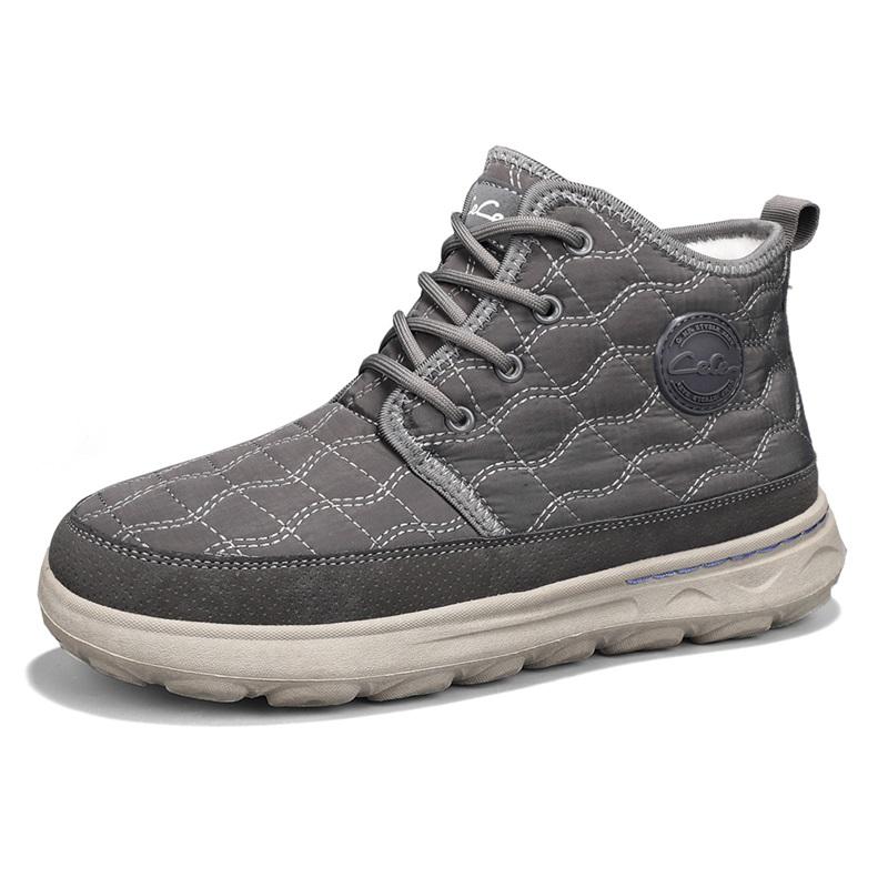 

Ботинки Мужские Зимняя Мода Плюшевая Обувь холщовая уличная Снежные Ботинки Мужские Повседневные Кроссовки на шнуровке Теплая Обувь Нескользящие Ботильоны Мужские 44