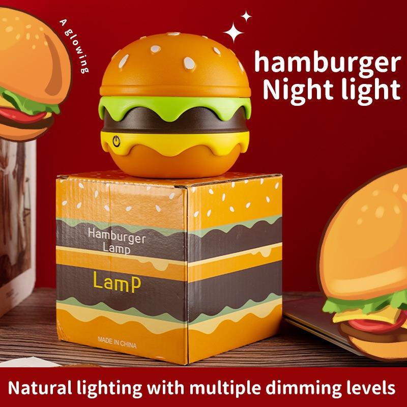HamburgerLampTouchthreeleveldimmingchargingdesklamp third gear dimming