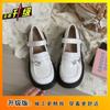 French butterfly small leather shoes women's 2025 summer new metal single shoes platform British style sweet cool black Mary Jane