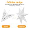 Star-Shaped Paper Lampshade, 45cm, White, Hollow Design, Hanging, Decorative Light Cover for Indoor and Outdoor Use