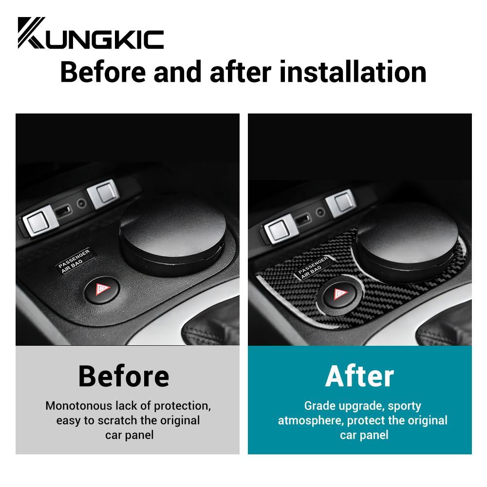 Real Soft Carbon Fiber Sticker For Seat Leon 2005 2006 2007 2008 2009 2010 2011 2012 LHD RHD Car Cup Holder Panel Accessories