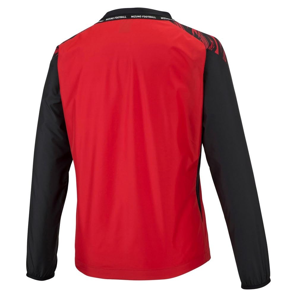 Mizuno P2ME2020 Soccer Long Chinese Size L Jersey, Sleeve, Water-Repellent, Red,