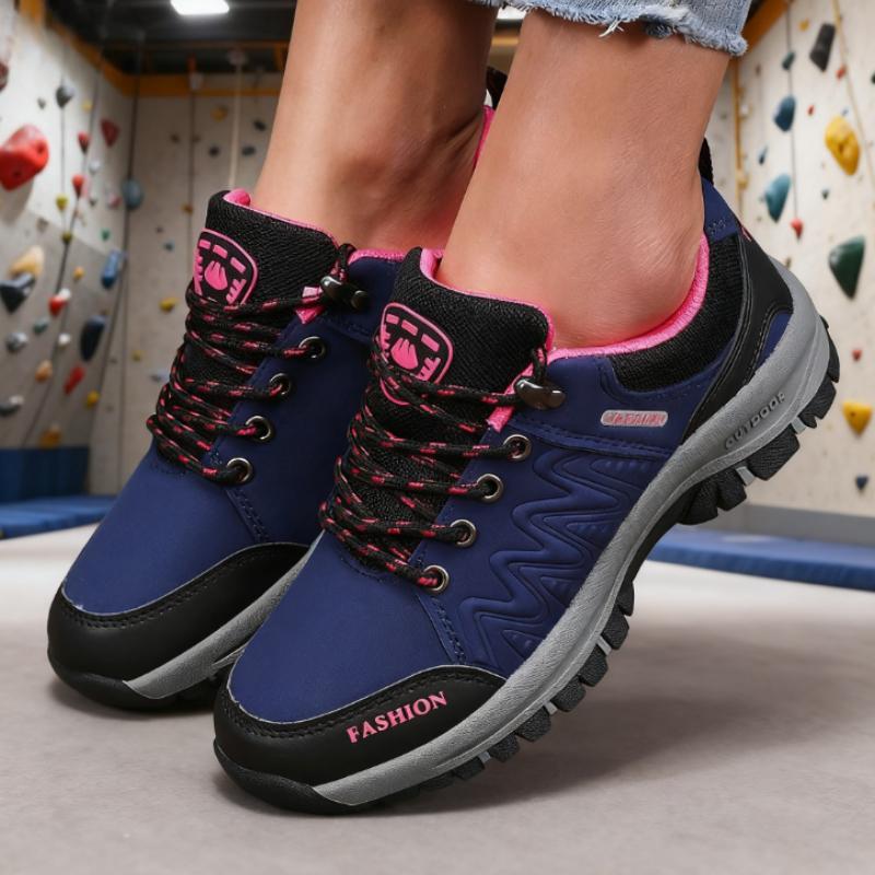 Women's Leisure Platform Shoes Anti Slip Camping Shoes Fashionable Classic Color Matching Spring Hiking Shoes Sneakers for Women