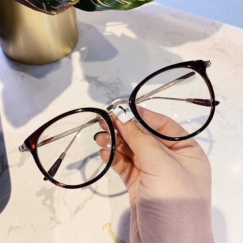 Luxury Anti Blue Light Glasses Women Round Frame Ultralight Fashion Nearsighted Eyewear Elegant Female Computer Glasses