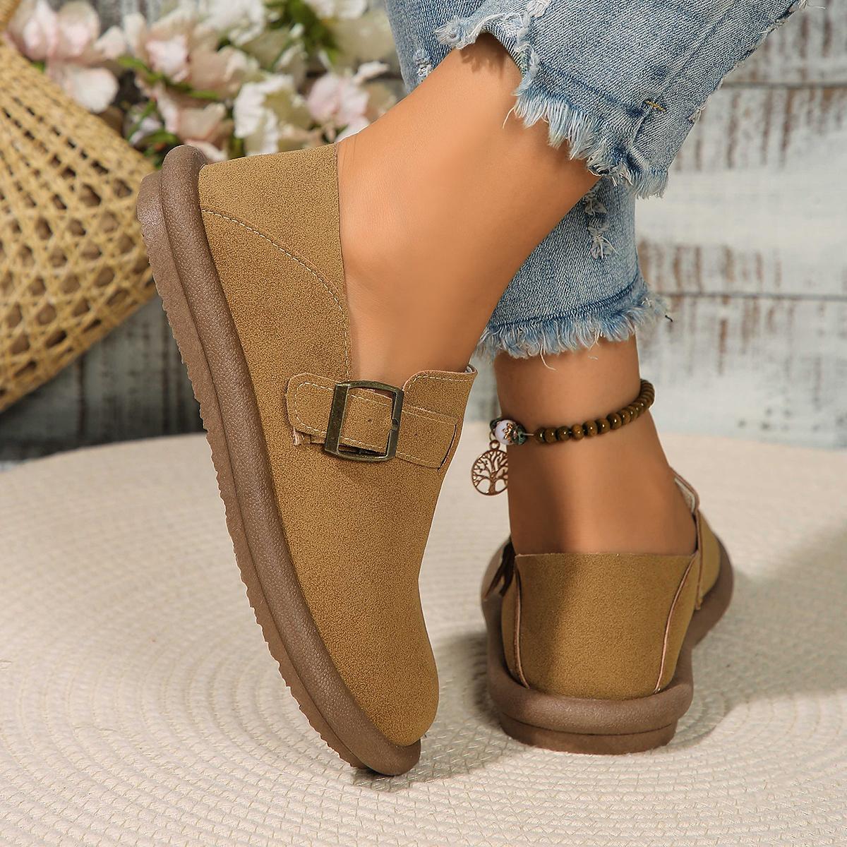 Модная женская обувь женские закрытые тапочки замшевые сандалии из коровьей кожи женские сандалии в стиле ретро садовые сандалии 2024 новинка 40 4198₽