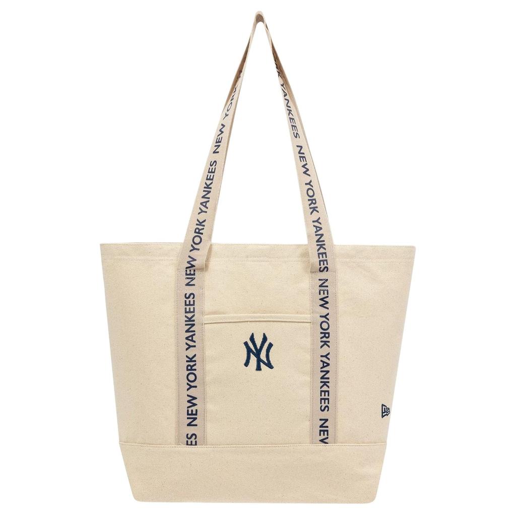 New New Era MLB Collaboration Cotton Tote Bag, Shopping Bag, Handbag, Shoulder Bag Regular Unisex Cream 60595127
