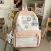 Schoolbag Korean vitality milk yellow star sticker middle school student backpack sweet age-reducing girlfriends travel small backpack